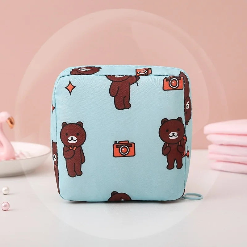 Waterproof, Large Capacity, Cute Storage Bag, Portable, Suitable for Storing Cosmetics, Earphones, Data Cables, Sanitary