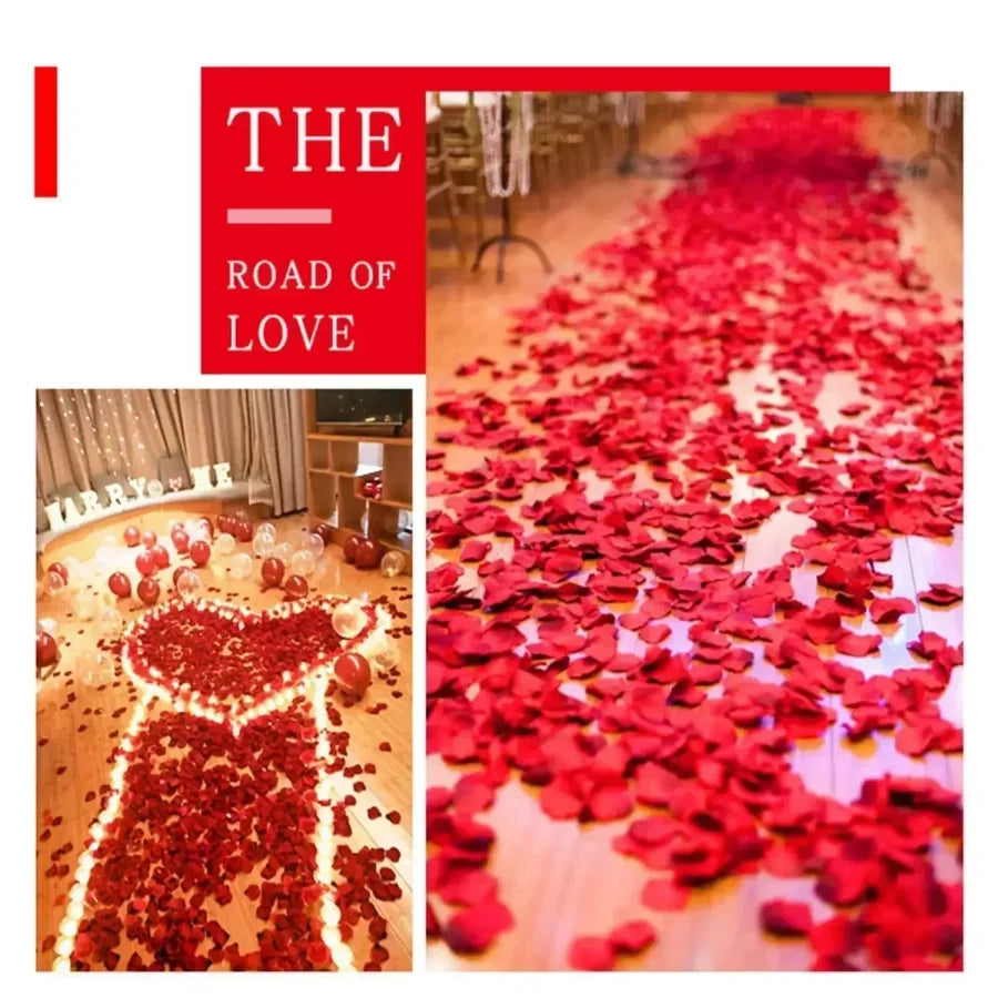 2000 Pieces of Silk Cloth with Simulated Petals, Rose Petals, Wedding Room Decoration, and Wedding Supplies