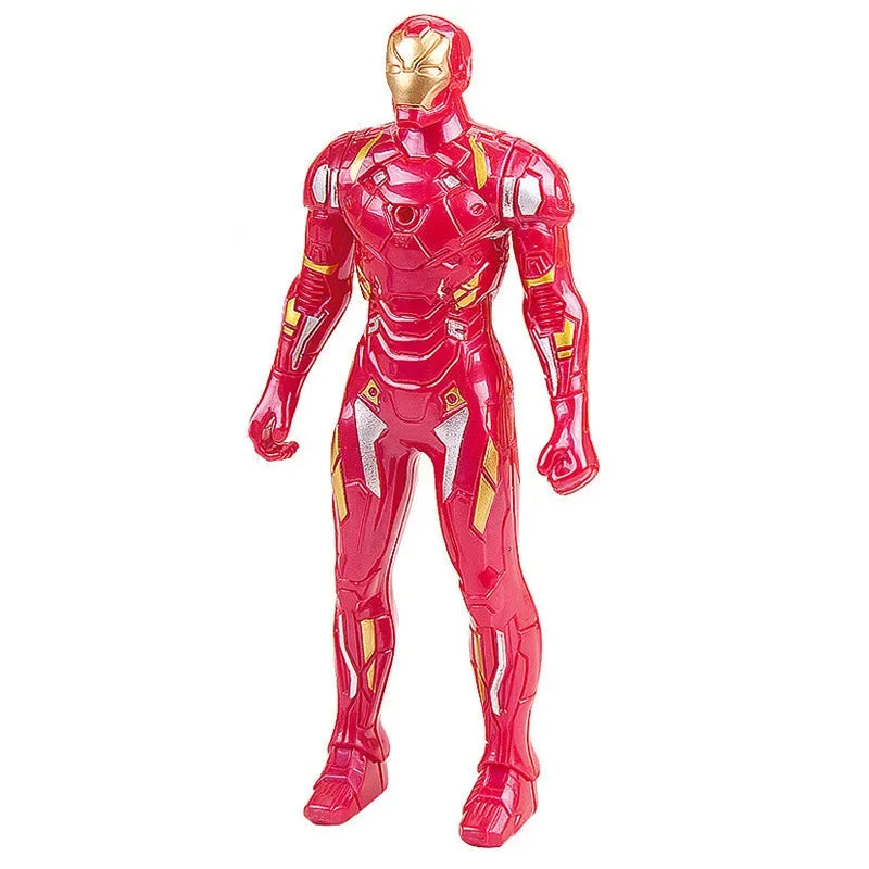 17cm Marvel Spiderman Model Anime Action Figures Spider-man Captainironman Luminous Children's Toys Decorationdolls Gifts