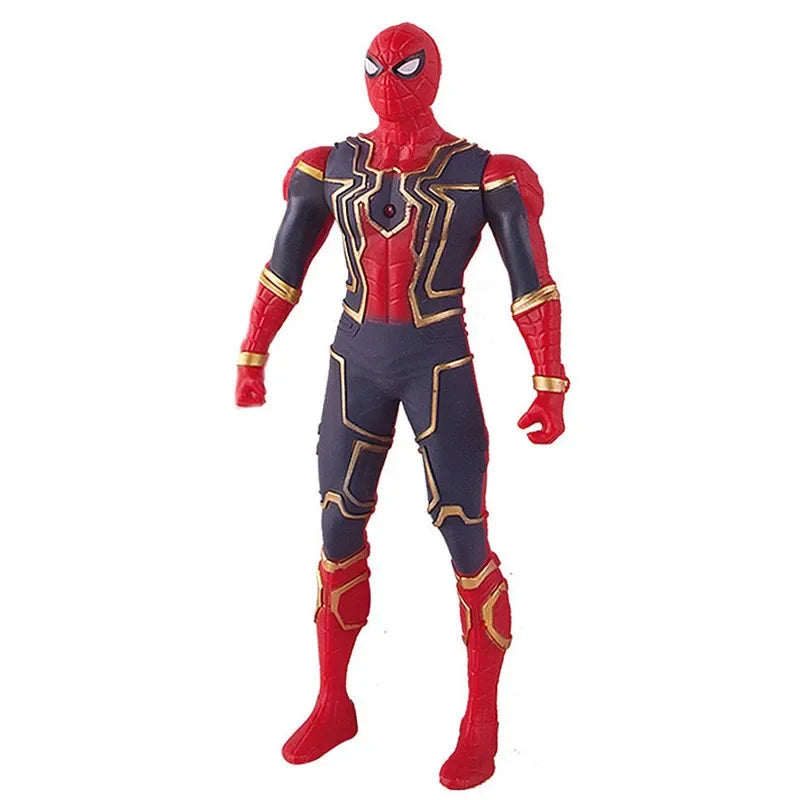 17cm Marvel Spiderman Model Anime Action Figures Spider-man Captainironman Luminous Children's Toys Decorationdolls Gifts