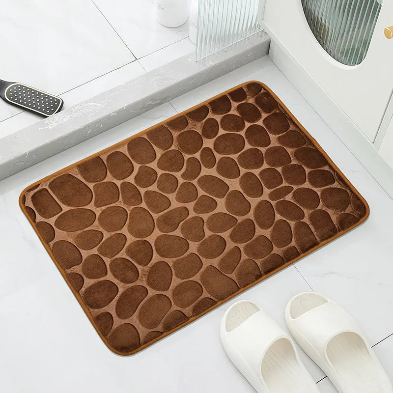 1pc Anti-Slip Cobblestone Floor Mat for Bathroom, and Absorbs Water and Reduces Slips and Falls