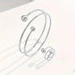 "14K Gold Plated Minimalist Bangle and Ring Set"
