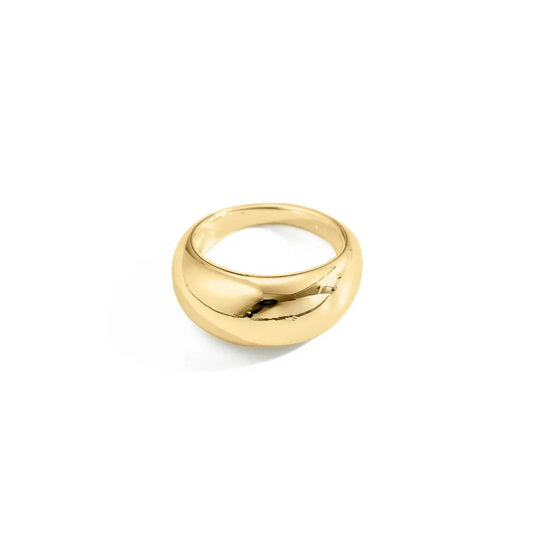 14K Gold Plated Dome Ring