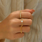 14K Golden Sparkle Ring Set