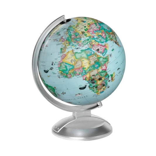10-Inch Blue Ocean Globe with Interactive AR Features & Dual Maps - Perfect for Home and Office Decoration, Educational & Decora