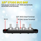 12VDC 250A Bus Bar 4xM10 Studs 3 #8 Screws Copper Terminal Block 12V Junction Block for Automotive and Solar Applications