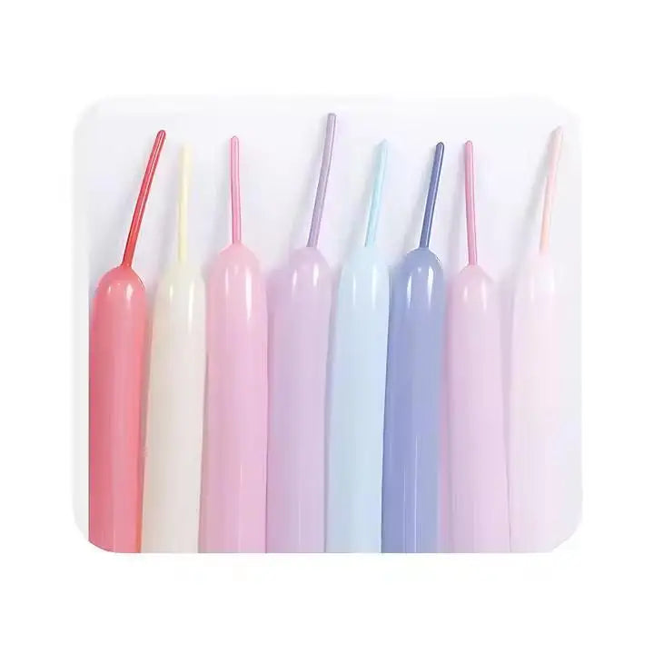 1.8G Macaron/Matte Strip Latex Balloon 15PC Blend