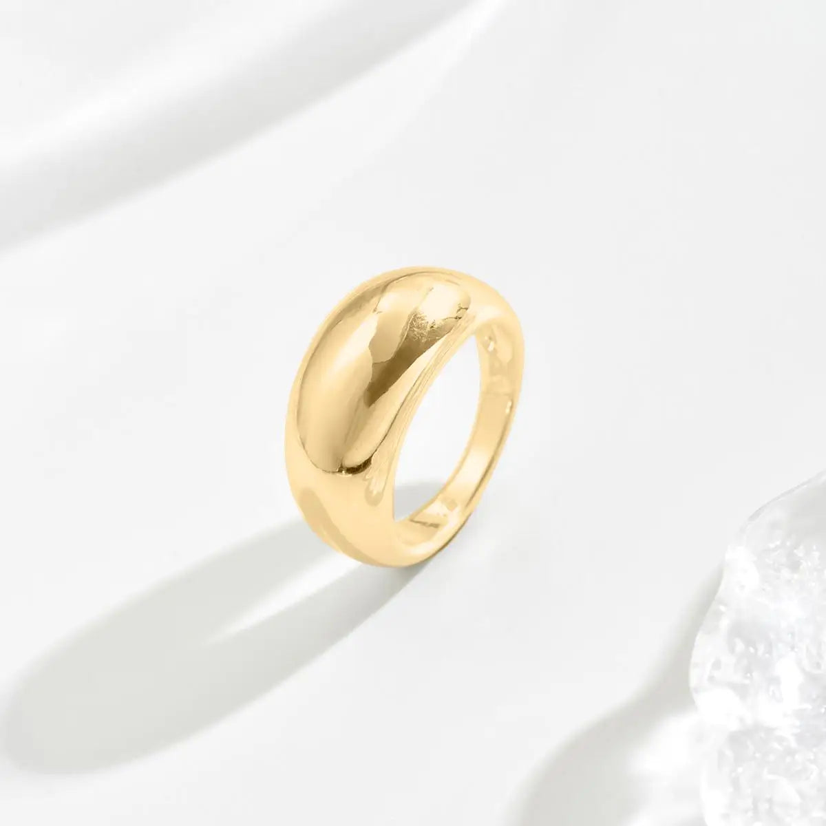 14K Gold Plated Dome Ring