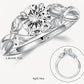"1.2ct Willow Leaf Moissanite Women's Engagement Ring, 1.2ct D Color VVS1 Clarity Lab Made Wedding Ring 925 Sterling Silver Bra
