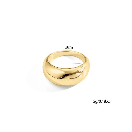14K Gold Plated Dome Ring