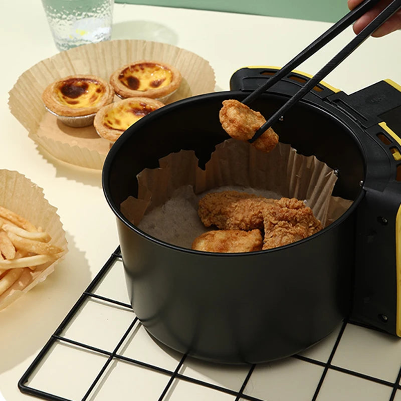 100Pcs Air Fryer Paper Oil Proof Isolation Paper Tray Disposable Non Stick Baking Pad Convenient And Durable Air Fryer Square