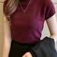 Women's Half-High Neck T-Shirt Fashion Jumper Casual Tops Korean Style Elegant Solid-Coloured Clothing Spring And Summer Season