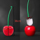 1pc Lovely Cherry Shape Lavatory Toilet Brush Red Toilet Brush Creative Holder Set Toilet Holder Bathroom Accessories