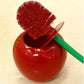 1pc Lovely Cherry Shape Lavatory Toilet Brush Red Toilet Brush Creative Holder Set Toilet Holder Bathroom Accessories