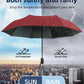 12 Bone Black Glue Fully Automatic Umbrella - Thick Durable Keel Three-Fold UV Resistant Folding Design for Protection And Style