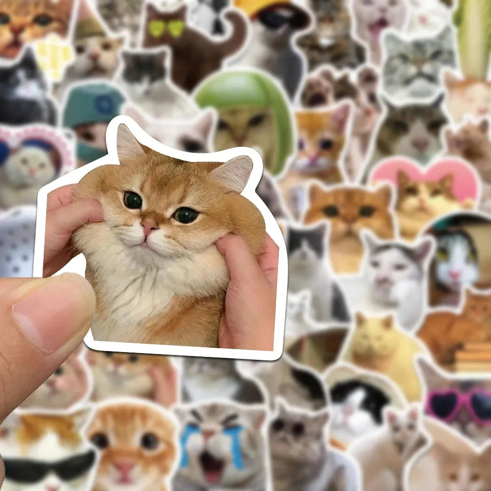 10/30/50PCS Kawaii Love Cat PVC Sticker Aesthetic Children's Korean Decoration Scrapbooking Stationery School Supplies for Kids
