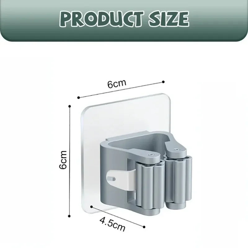 10PCS Wall Mounted Mop Organizer Holder Wall-Mounted Waterproof Mop Storage Rack Broom Hanger Hooks Household Tools