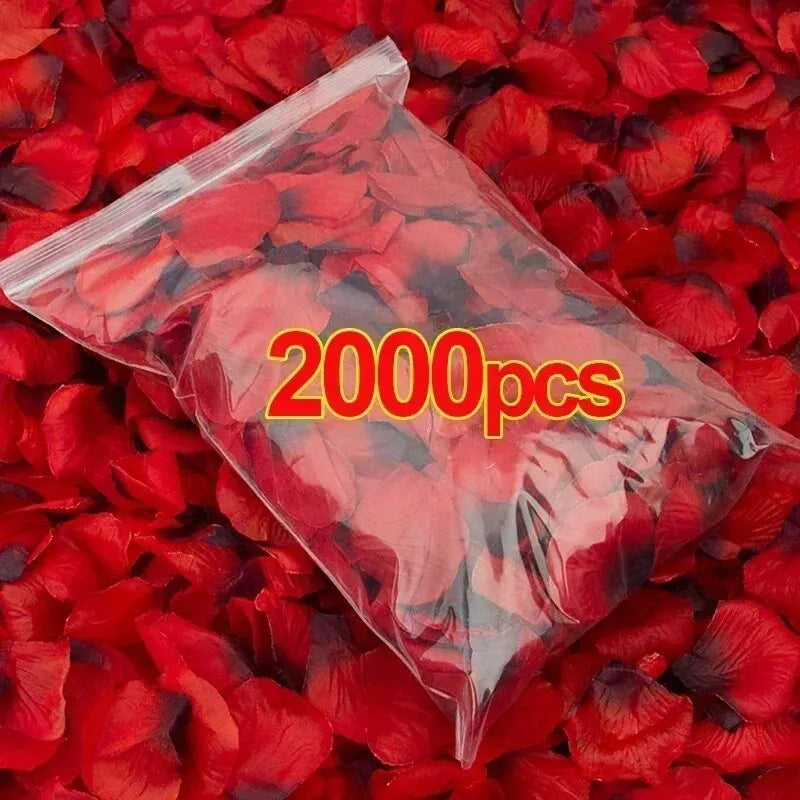 2000 Pieces of Silk Cloth with Simulated Petals, Rose Petals, Wedding Room Decoration, and Wedding Supplies