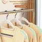 10pcs Home seamless wide shoulder clothes hanger, anti slip and anti bulging bag, thickened for both dry and wet use