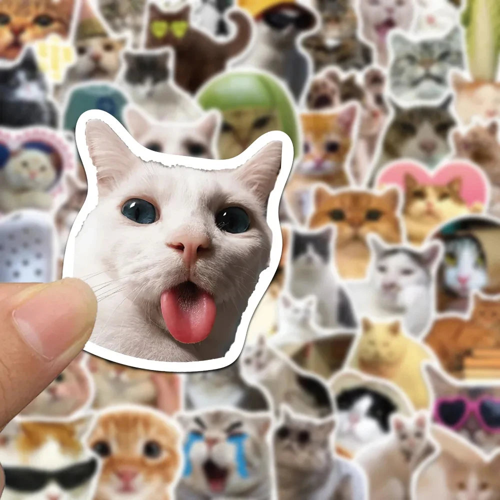 10/30/50PCS Kawaii Love Cat PVC Sticker Aesthetic Children's Korean Decoration Scrapbooking Stationery School Supplies for Kids