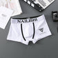 2 Piece Men's Underwear Burst of Cotton Breathable Youth Boxer Shorts Letter Trend Mid-waist Quadrangle Shorts Flat Corner Perso