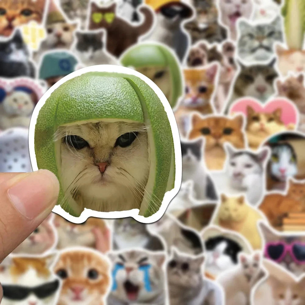 10/30/50PCS Kawaii Love Cat PVC Sticker Aesthetic Children's Korean Decoration Scrapbooking Stationery School Supplies for Kids