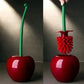 1pc Lovely Cherry Shape Lavatory Toilet Brush Red Toilet Brush Creative Holder Set Toilet Holder Bathroom Accessories