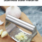 WORTHBUY New Upgraded Stainless Steel Garlic Press Manual Garlic Chopped Ginger Garlic Cutting Mince Tools Kitchen Accessories