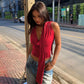 Women's Tank Summer New Sexy Sleeveless Low Chest Top Streetwear Fashion Bandage Casual Slim Female Club Party Versatile Tank