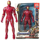 17cm Marvel Spiderman Model Anime Action Figures Spider-man Captainironman Luminous Children's Toys Decorationdolls Gifts
