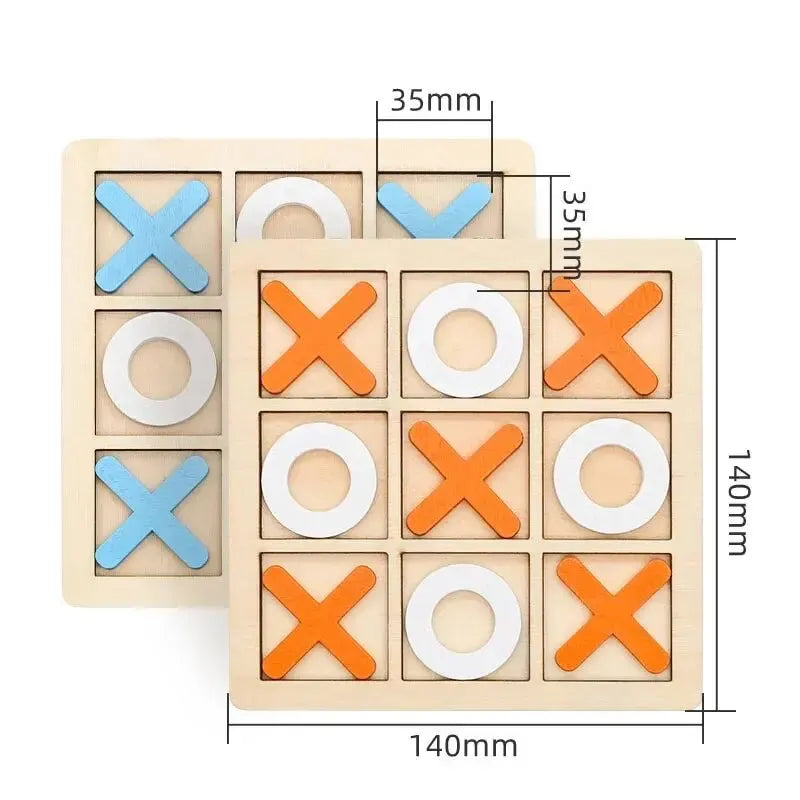Wooden Chess Toys For Children's Puzzle Game XO Double Play Parent-Child Interaction Recommends Traditional Desktop Chess Gift