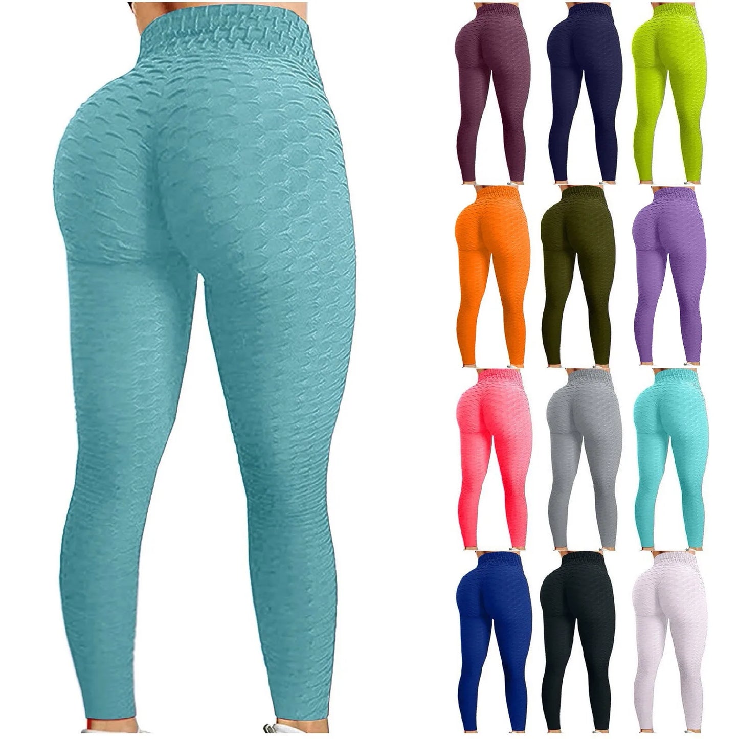 Women's Bubble Hip Lifting ExerciseYoga Pants Women Fitness Running High Waist Gym Fitness Sports Flared Pant Dance Trouers