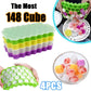 148 Cavity Honeycomb Ice Cube Trays Reusable Silicone Ice Cube Mold BPA Free Ice Maker with Removable Lids Ice Cube Maker