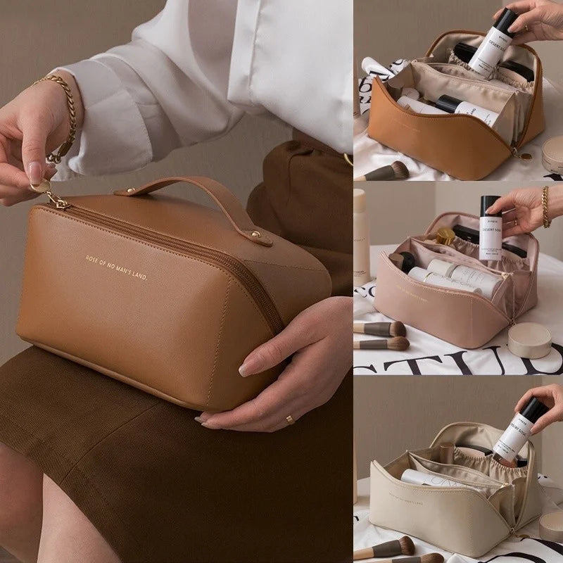 1pc Makeup Organizer Female Toiletry Bag Make Up Case Storage Pouch Luxury Lady Box, Cosmetic Bag, Organizer Bag For Travel Zip