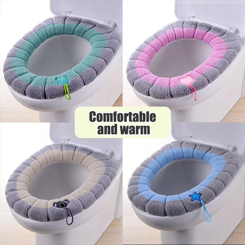 1pcs Toilet Cover Toilet Seat Cover Pads with Handle Toilet Lid Cover Cushion Thicker Bathroom Soft Toilet Seat Cover Soft Thick