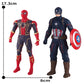 17cm Marvel Spiderman Model Anime Action Figures Spider-man Captainironman Luminous Children's Toys Decorationdolls Gifts
