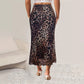 Women's Half Skirt Classic High Waisted Office Female Loose A-line Skirt Fashionable and Elegant Leopard Print Ladies Long Skirt