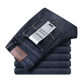 Wthinlee New Business Men's Jeans Casual Straight Stretch Fashion Classic Blue Black Work Denim Trousers Male Brand Clothing