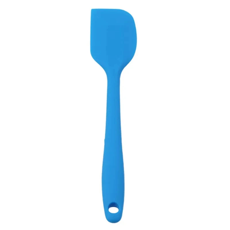 1PC Small Heat Resistant Integrate Handle Silicone Spooncolor Silicone Scraper Cake Cream Spatula Knife Kitchen Baking Tool