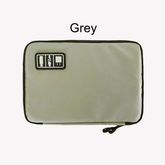 1pc Black Green Storage Bag Electronic Accessory Organizer Portable Usb Data Cable Charger Plug Travel Waterproof Organizer