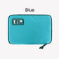 1pc Black Green Storage Bag Electronic Accessory Organizer Portable Usb Data Cable Charger Plug Travel Waterproof Organizer