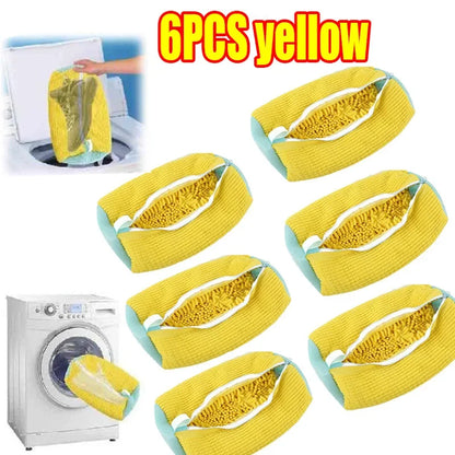 1/2PCS Wash Shoes Bag Padded Net Laundry Shoes Protector Fluffy fibers Polyester Washing Shoes Machine Laundry Bag Drying Bags