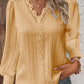 Women's Lace Stitching Shirt Loose Stitching V-neck Long Sleeve Pullover Chiffon Shirt Fall Top Simple Elegant Street Blouse