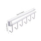 1pc wrought iron cabinet with 6 hooks, nail free and diamond free, easy installation, multi scene storage, neat storage