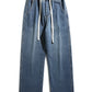Winter Men's Jeans Korean Fashion Fleece Liner Thick Warm Straight Denim Pants Washed Cotton Retro Blue Wide Leg Jean Trousers