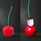 1pc Lovely Cherry Shape Lavatory Toilet Brush Red Toilet Brush Creative Holder Set Toilet Holder Bathroom Accessories