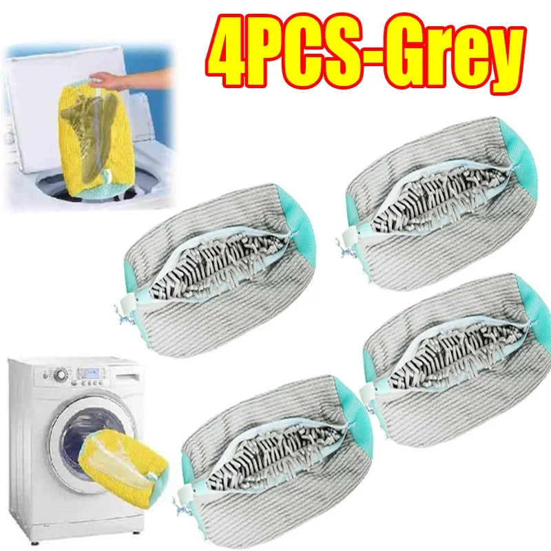 1/2PCS Wash Shoes Bag Padded Net Laundry Shoes Protector Fluffy fibers Polyester Washing Shoes Machine Laundry Bag Drying Bags