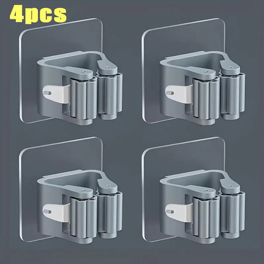 10PCS Wall Mounted Mop Organizer Holder Wall-Mounted Waterproof Mop Storage Rack Broom Hanger Hooks Household Tools