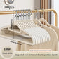 10pcs Home seamless wide shoulder clothes hanger, anti slip and anti bulging bag, thickened for both dry and wet use
