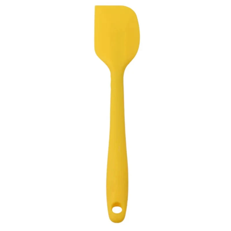 1PC Small Heat Resistant Integrate Handle Silicone Spooncolor Silicone Scraper Cake Cream Spatula Knife Kitchen Baking Tool